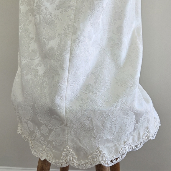 Jessica McClintock Vintage Lace Jacquard Brocade Wedding Dress Bridal Medium - Picture 11 of 13